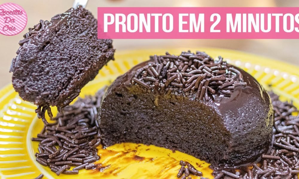 Brigadeirão Cremoso de Microondas na Caneca pronto Em 2 Minutos